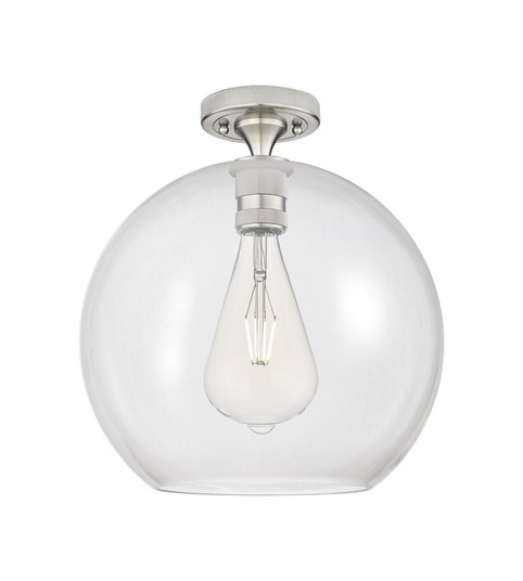 Crown Point - 1 Light - 12 inch - Satin Nickel - Flush Mount (3442|434-1F-SN-G122-12)