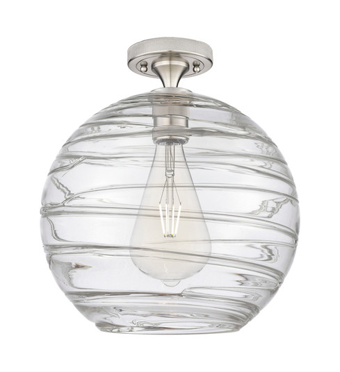 Crown Point - 1 Light - 12 inch - Satin Nickel - Flush Mount (3442|434-1F-SN-G1213-12CL)