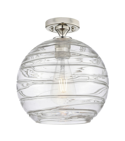 Crown Point - 1 Light - 10 inch - Polished Nickel - Flush Mount (3442|434-1F-PN-G1213-10CL)