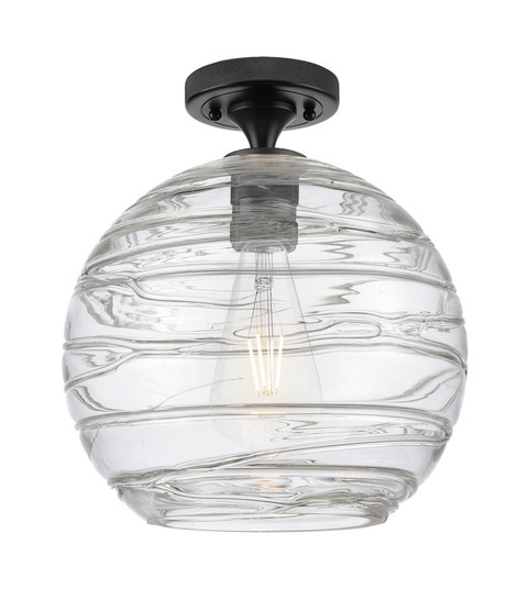 Crown Point - 1 Light - 10 inch - Matte Black - Flush Mount (3442|434-1F-BK-G1213-10CL)