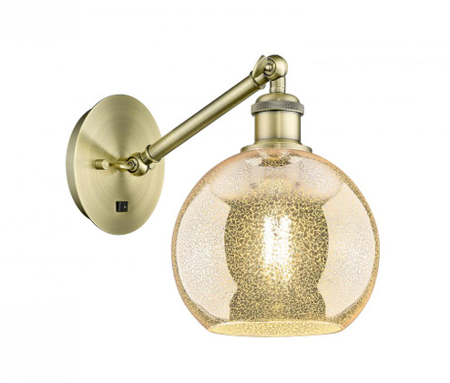 Athens - 1 Light - 8 inch - Antique Brass - Adjustable Sconce (3442|317-1W-AB-G128-8)