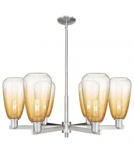 Brookhaven Almond - 6 Light - 24 inch - Satin Nickel - Chandelier (3442|716-6CR-SN-G480-6AM)