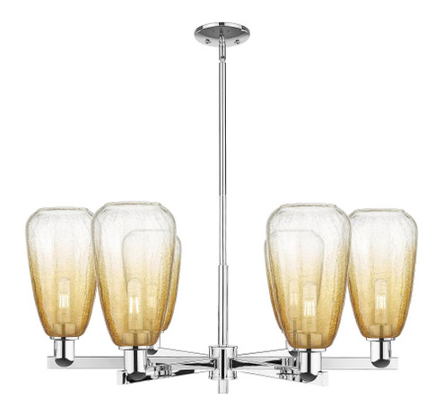 Brookhaven Almond - 6 Light - 24 inch - Polished Chrome - Chandelier (3442|716-6CR-PC-G480-6AM)