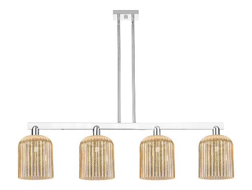 Bridal Veil - 4 Light - 51 inch - Polished Chrome - Stem hung - Island Light (3442|716-4I-PC-G559-8ME)