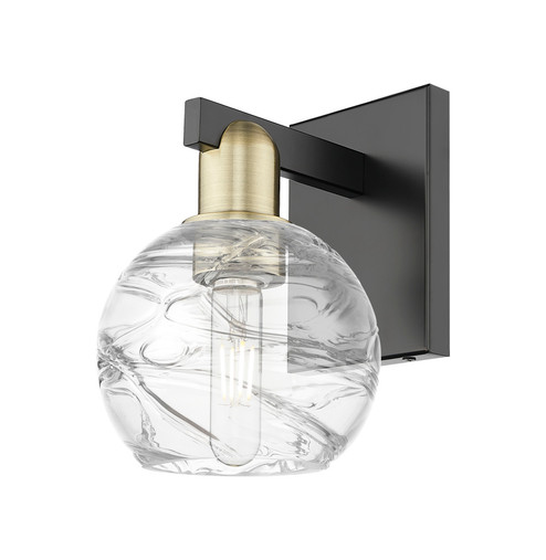 Athens Deco Swirl - 1 Light - 6 inch - Black Antique Brass - Sconce (3442|716-1W-BAB-G1213-6CL)