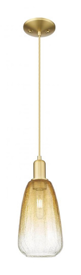 Brookhaven Almond - 1 Light - 6 inch - Satin Gold - Cord hung - Mini Pendant (3442|716-1P-SG-G480-6AM)