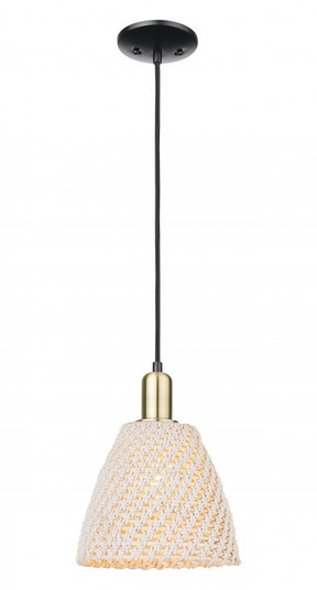 Bristol Natural - 1 Light - 6 inch - Black Antique Brass - Cord hung - Mini Pendant (3442|716-1P-BAB-NBD-9-NAT)