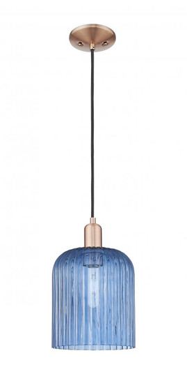 Bridal Veil - 1 Light - 8 inch - Antique Copper - Cord hung - Mini Pendant (3442|716-1P-AC-G559-8BL)