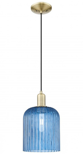 Bridal Veil - 1 Light - 8 inch - Antique Brass - Cord hung - Mini Pendant (3442|716-1P-AB-G559-8BL)