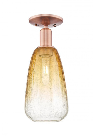 Brookhaven Almond - 1 Light - 6 inch - Antique Copper - Semi-Flush Mount (3442|716-1C-AC-G480-6AM)
