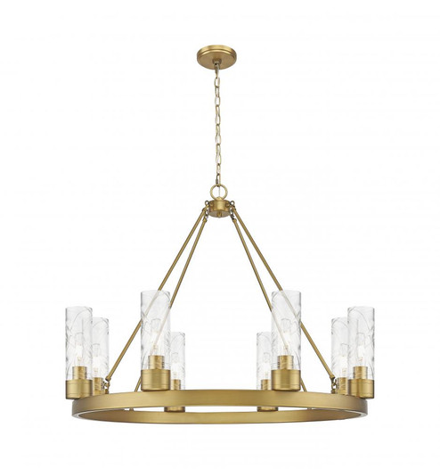 Boreas - 8 Light - 36 inch - Brushed Brass - Chandelier (3442|617-8CR-BB-G617-8DE)