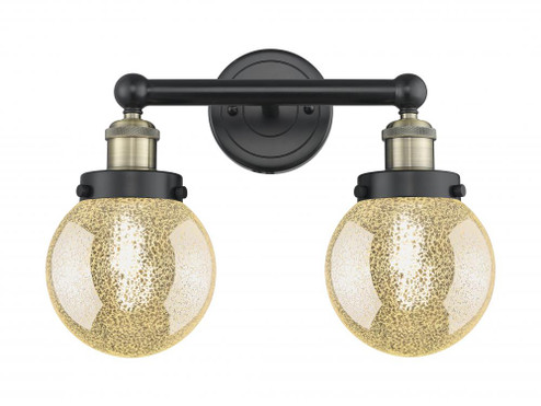 Beacon - 2 Light - 15 inch - Black Antique Brass - Bath Vanity Light (3442|616-2W-BAB-G208-6)