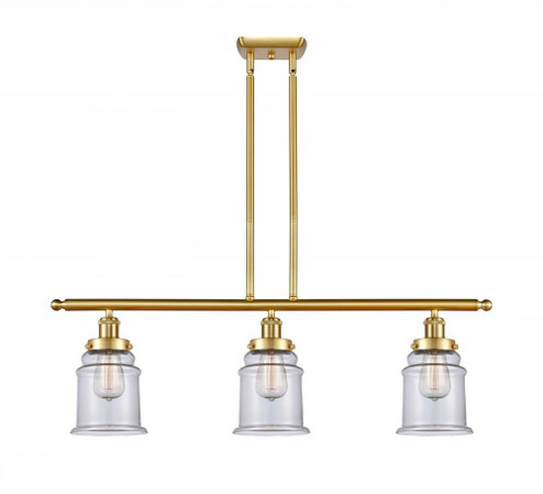 Canton - 3 Light - 36 inch - Satin Gold - Stem Hung - Island Light (3442|916-3I-SG-G182)