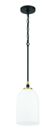 Council 1 Light Pendant in Flat Black/Satin Brass (20|60391-FBSB)