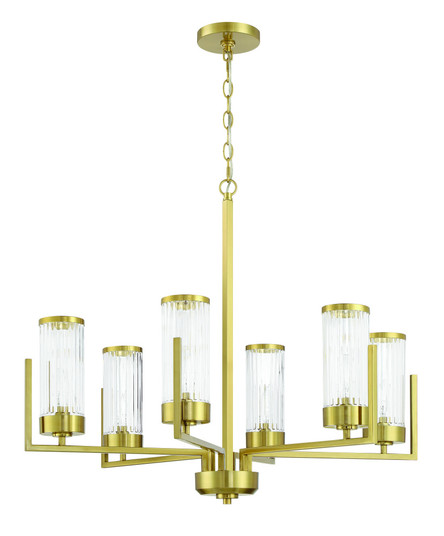 Whittley 6 Light Chandelier in Satin Brass (20|60126-SB)