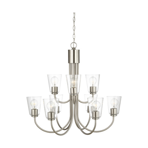 Miles Nine Light Chandelier (38|GLC1169BS)