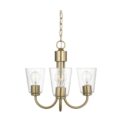 Miles Three Light Chandelier (38|GLC1153SB)