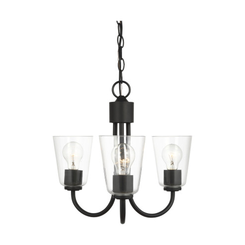 Miles Three Light Chandelier (38|GLC1153MBK)