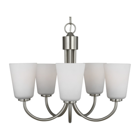 Miles Five Light Chandelier (38|GLC1115BS)