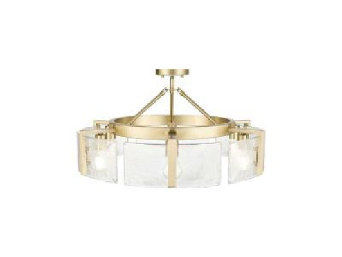 Yep by Golden Lighting Aenon 6-light Semi-Flush Mount in Brushed Champagne Brass (36|3164-6SF BCB-HWG)