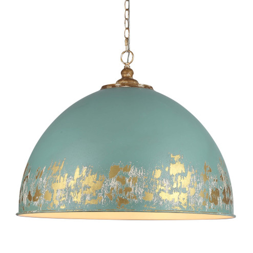 Golden Lighting Alison 8-light Pendant in Vintage Gold and Antique Teal shade (36|0809-8P VG-TEAL)