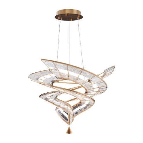 Ziva by Golden Lighting Aurora Integrated LED 36''W Pendant in Brushed Champagne (36|1468-M BCH)