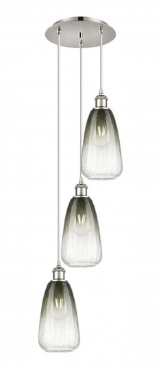 Brookhaven Almond - 3 Light - 13 inch - Polished Nickel - Cord Hung - Multi Pendant (3442|113B-3P-PN-G480-6SL)