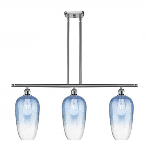 Brookhaven Flute - 3 Light - 36 inch - Brushed Satin Nickel - Stem Hung - Island Light (3442|516-3I-SN-G484-7SB)