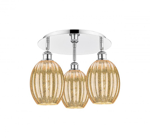 Preston Bulb - 3 Light - 18 inch - Polished Chrome - Semi-Flush Mount (3442|516-3C-PC-G459-6ME)