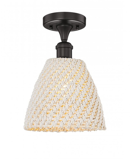 Bristol Natural - 1 Light - 9 inch - Oil Rubbed Bronze - Semi-Flush Mount (3442|616-1F-OB-NBD-9-NAT)