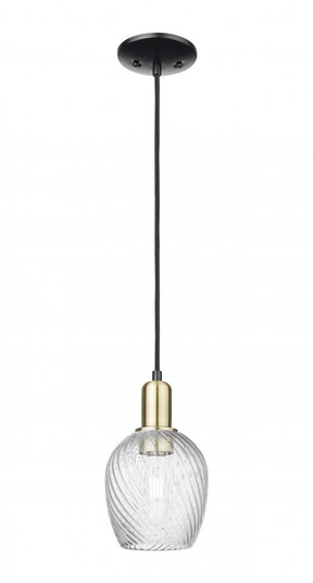 Salina - 1 Light - 6 inch - Black Antique Brass - Cord hung - Mini Pendant (3442|716-1P-BAB-G292)