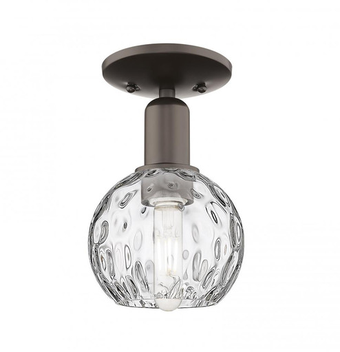 Athens Water Glass - 1 Light - 6 inch - Oil Rubbed Bronze - Semi-Flush Mount (3442|716-1C-OB-G1215-6)