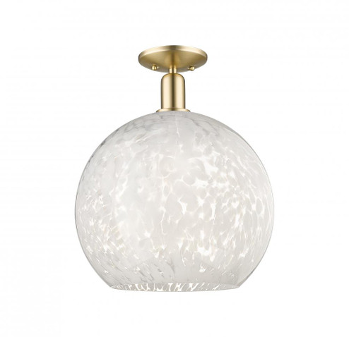 White Mouchette - 1 Light - 14 inch - Champagne Bronze - Semi-Flush Mount (3442|716-1C-CB-G1216-14WM)