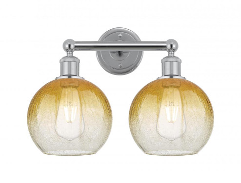 Brookhaven Globe - 2 Light - 17 inch - Polished Chrome - Bath Vanity Light (3442|616-2W-PC-G483-8AM)