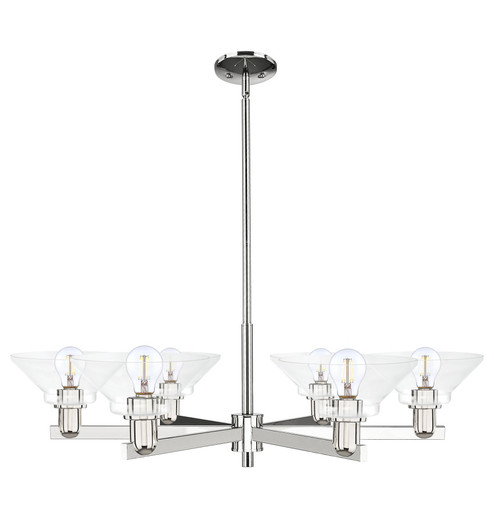 Orwell - 6 Light - 38 inch - Polished Nickel - Stem hung - Chandelier (3442|716-6CR-PN-G132)