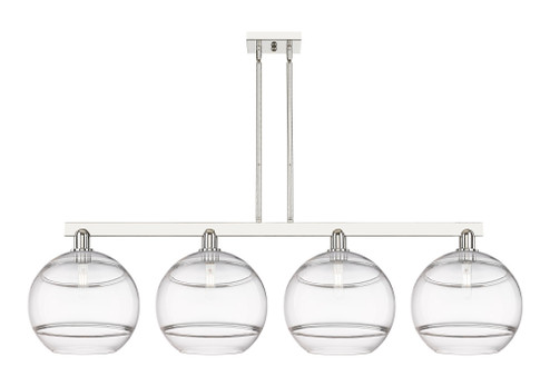 Rochester - 4 Light - 55 inch - Polished Nickel - Stem hung - Island Light (3442|716-4I-PN-G556-12CL)