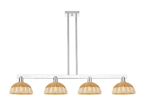 Bristol Natural II - 4 Light - 52 inch - Polished Chrome - Stem hung - Island Light (3442|716-4I-PC-NBD2-9-NAT)