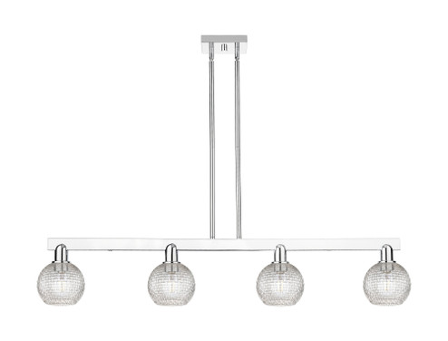 Athens - 4 Light - 49 inch - Polished Chrome - Stem hung - Island Light (3442|716-4I-PC-G122C-6CL)