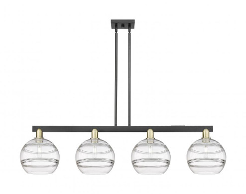 Rochester - 4 Light - 53 inch - Black Antique Brass - Stem hung - Island Light (3442|716-4I-BAB-G556-10CL)