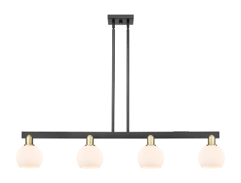Athens - 4 Light - 49 inch - Black Antique Brass - Stem hung - Island Light (3442|716-4I-BAB-G121-6)