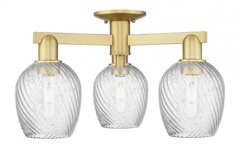Salina - 3 Light - 23 inch - Satin Gold - Semi-Flush Mount (3442|716-3F-SG-G292)
