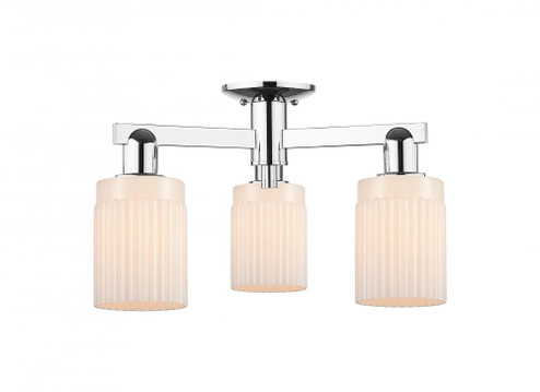Hadley - 3 Light - 22 inch - Polished Chrome - Semi-Flush Mount (3442|716-3F-PC-G341)