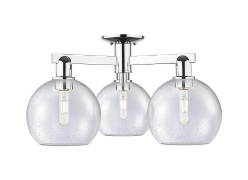 Athens - 3 Light - 26 inch - Polished Chrome - Semi-Flush Mount (3442|716-3F-PC-G124-8)