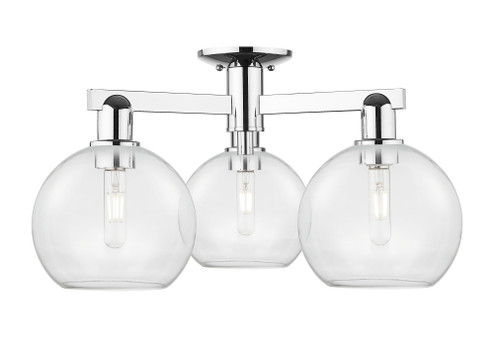 Athens - 3 Light - 26 inch - Polished Chrome - Semi-Flush Mount (3442|716-3F-PC-G122-8)