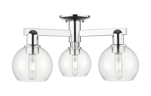 Athens - 3 Light - 23 inch - Polished Chrome - Semi-Flush Mount (3442|716-3F-PC-G122-6)