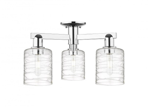 Cobbleskill - 3 Light - 23 inch - Polished Chrome - Semi-Flush Mount (3442|716-3F-PC-G1113)