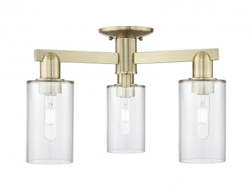 Clymer - 3 Light - 21 inch - Antique Brass - Semi-Flush Mount (3442|716-3F-AB-G802)