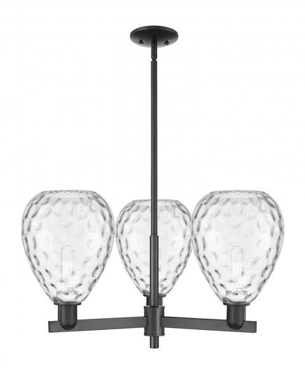 Waverly - 3 Light - 30 inch - Matte Black - Stem hung - Pendant (3442|716-3CR-BK-G372)