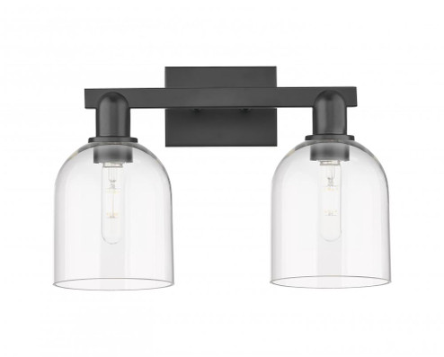 Bella - 2 Light - 17 inch - Matte Black - Bath Vanity Light (3442|716-2W-BK-G558-6CL)