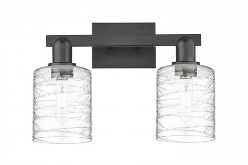 Cobbleskill - 2 Light - 16 inch - Matte Black - Bath Vanity Light (3442|716-2W-BK-G1113)